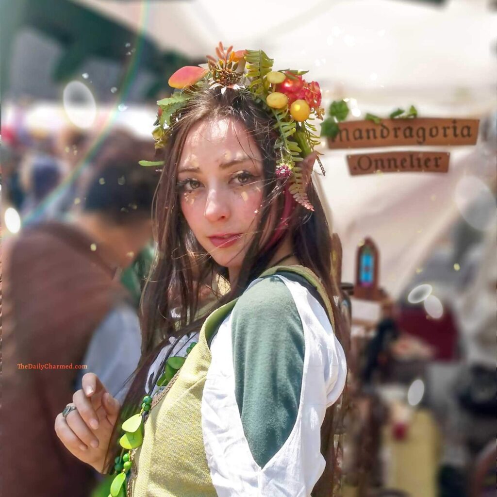 the daily charmed character as a fairy elven mascot named Ivy Le Fae